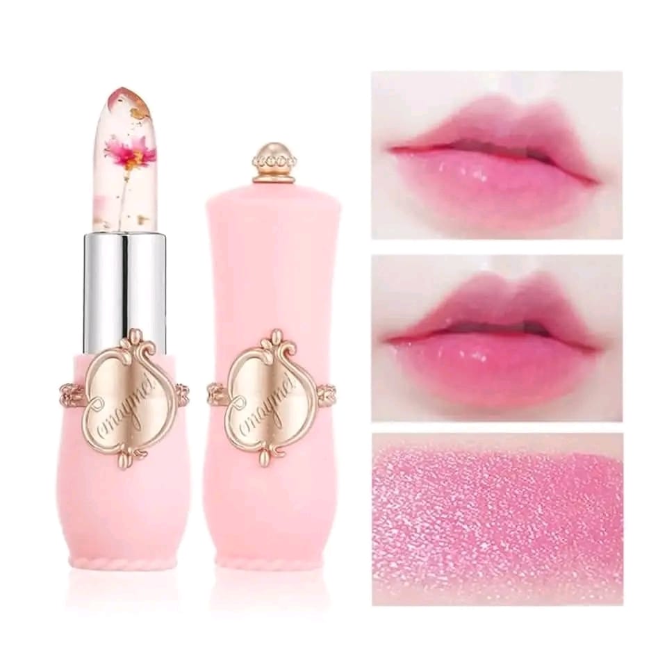 💖✨ Emaymei Transparent Jelly Lipstick – Magical Flower Inside! ✨💄